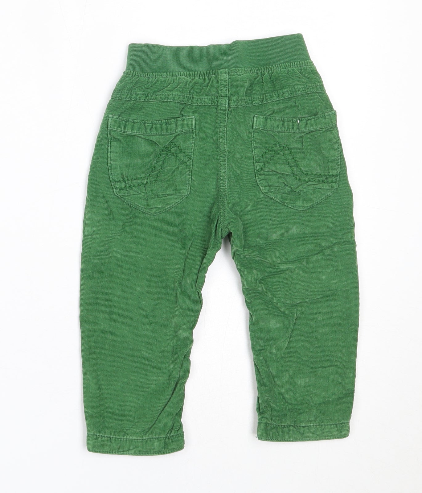 Marks and Spencer Boys Green  Cotton Capri Trousers Size 12-18 Months