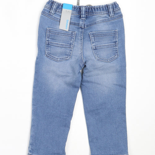 Blue Zoo Boys Blue  Cotton Capri Jeans Size 18-24 Months
