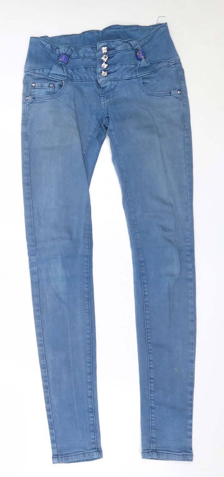 C-in-C Womens Blue  Cotton Skinny Jeans Size 25 in L31 in Regular
