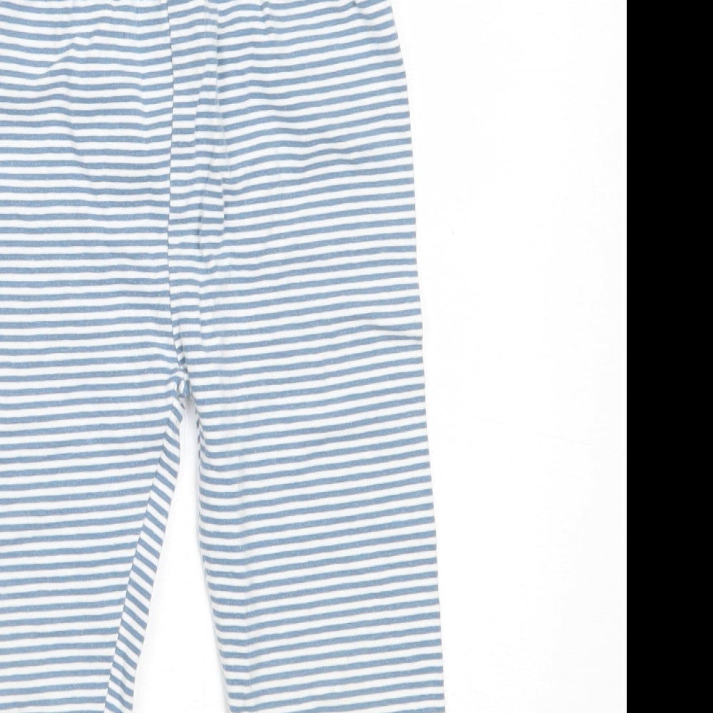 TU Girls Blue Striped Cotton Capri Trousers Size 4-5 Years  Regular  - leggings