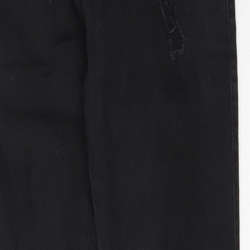 SikSilk Mens Black  Cotton Skinny Jeans Size S L28 in Regular