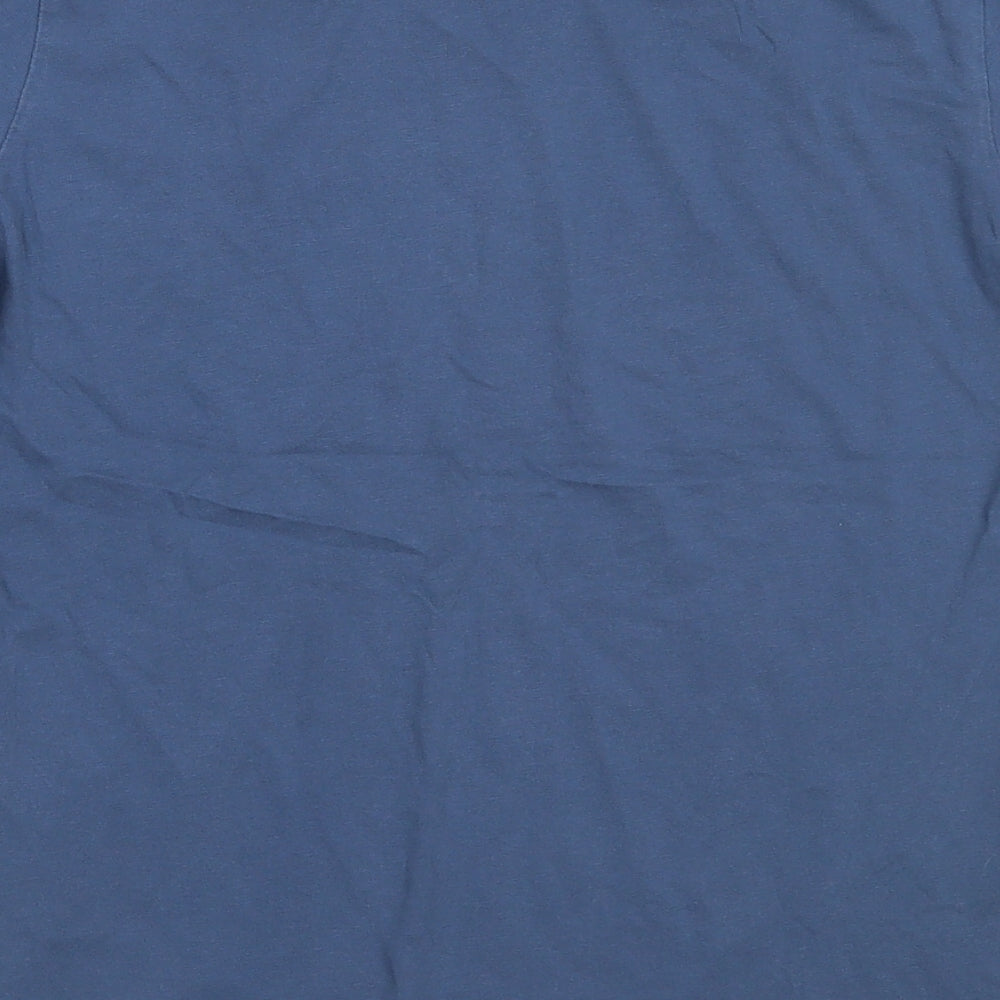 The North Face Boys Blue  Cotton Basic T-Shirt Size L Round Neck