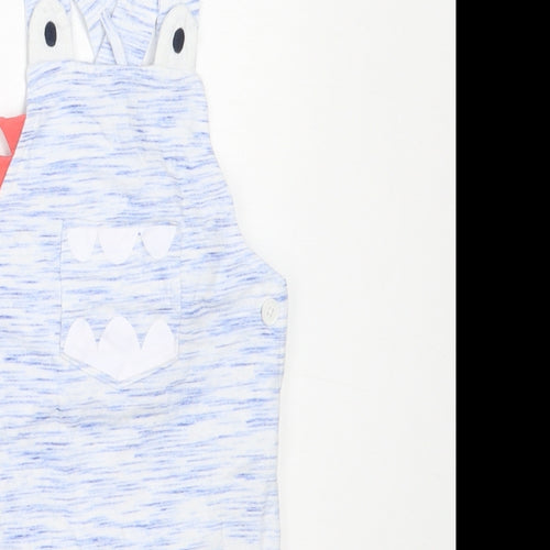 Matalan Boys Blue  Cotton Dungaree One-Piece Size 3-6 Months