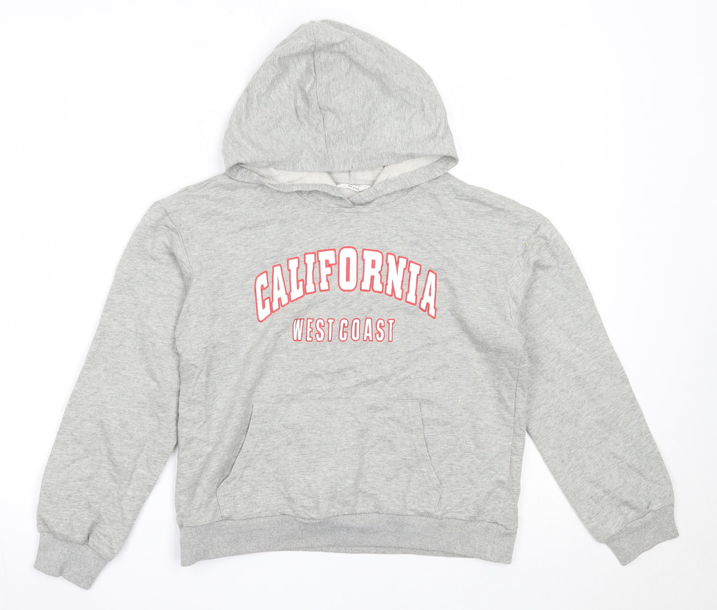 SheIn Girls Grey  Cotton Pullover Hoodie Size 10 Years