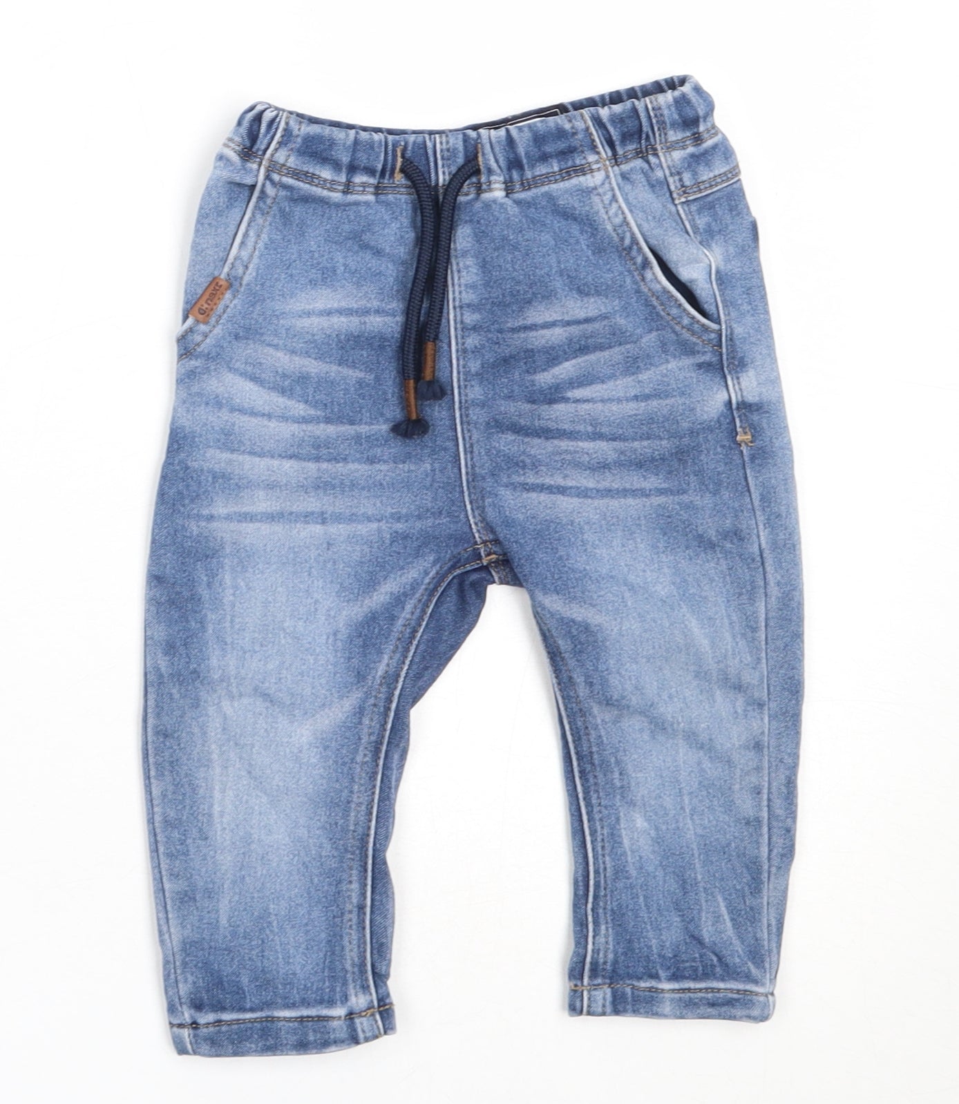 NEXT Boys Blue  Cotton Capri Jeans Size 6-9 Months
