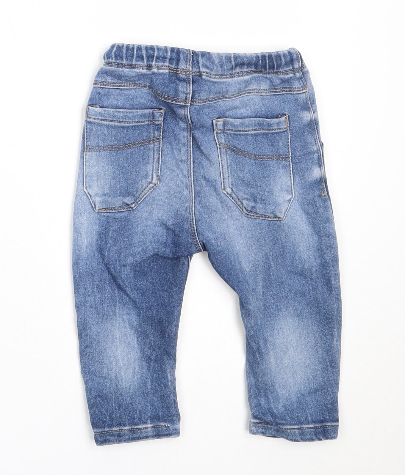 NEXT Boys Blue  Cotton Capri Jeans Size 6-9 Months