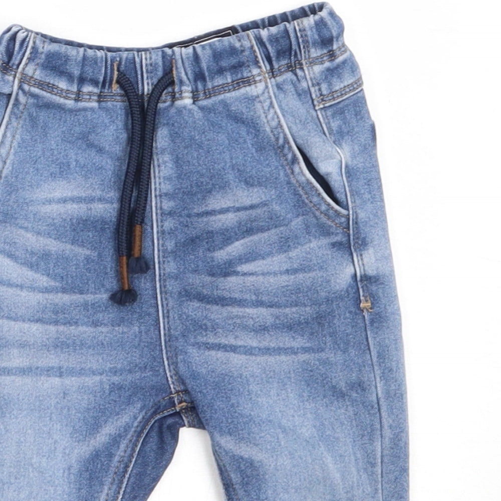 NEXT Boys Blue  Cotton Capri Jeans Size 6-9 Months