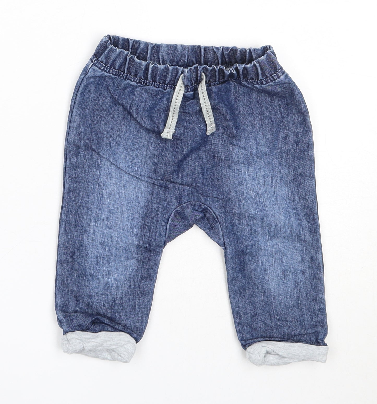 TU Boys Blue  Cotton Capri Jeans Size 6-9 Months