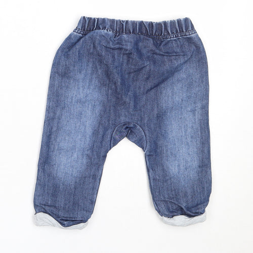 TU Boys Blue  Cotton Capri Jeans Size 6-9 Months