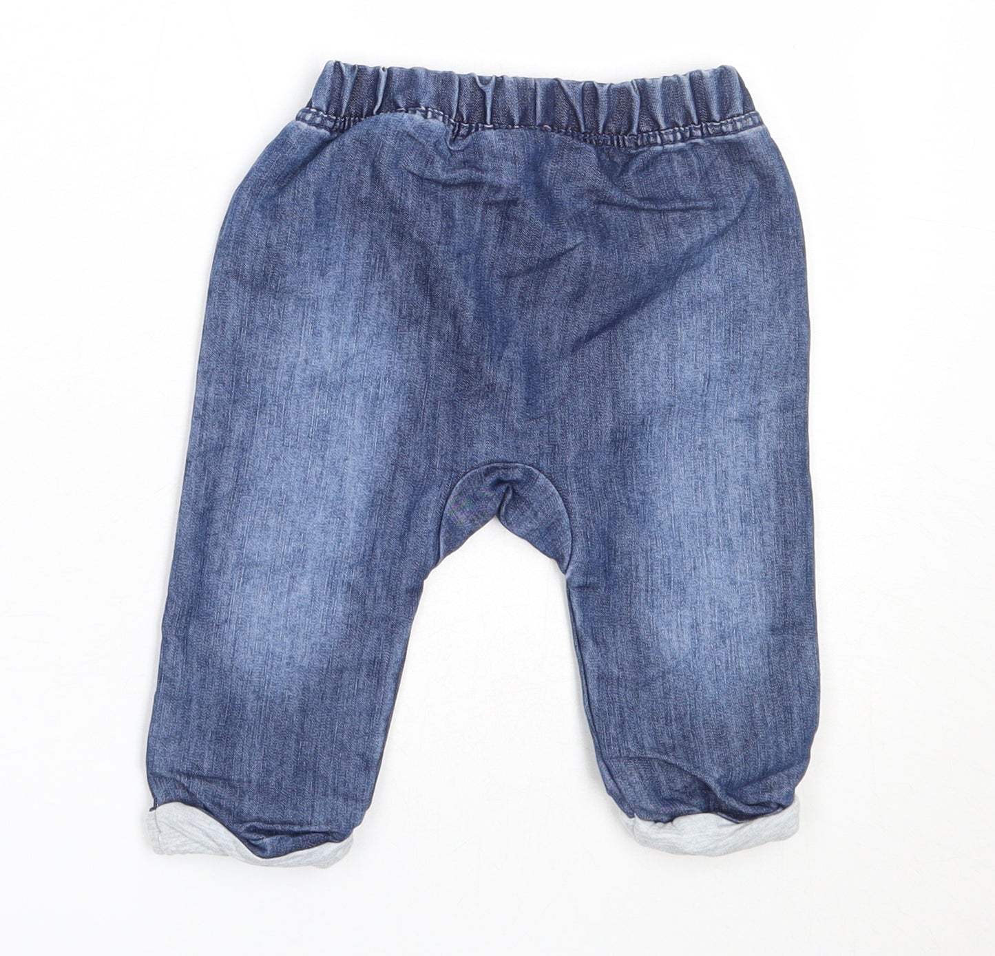 TU Boys Blue  Cotton Capri Jeans Size 6-9 Months