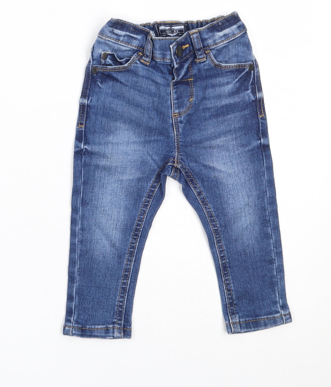 NEXT Boys Blue  Cotton Capri Jeans Size 6-9 Months