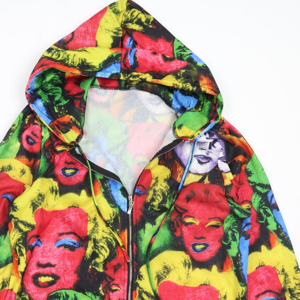 Preworn Womens Multicoloured  Cotton Full Zip Hoodie Size XL  Zip - madonna