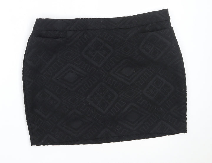 NEXT Womens Black Cotton Mini Skirt Size 38