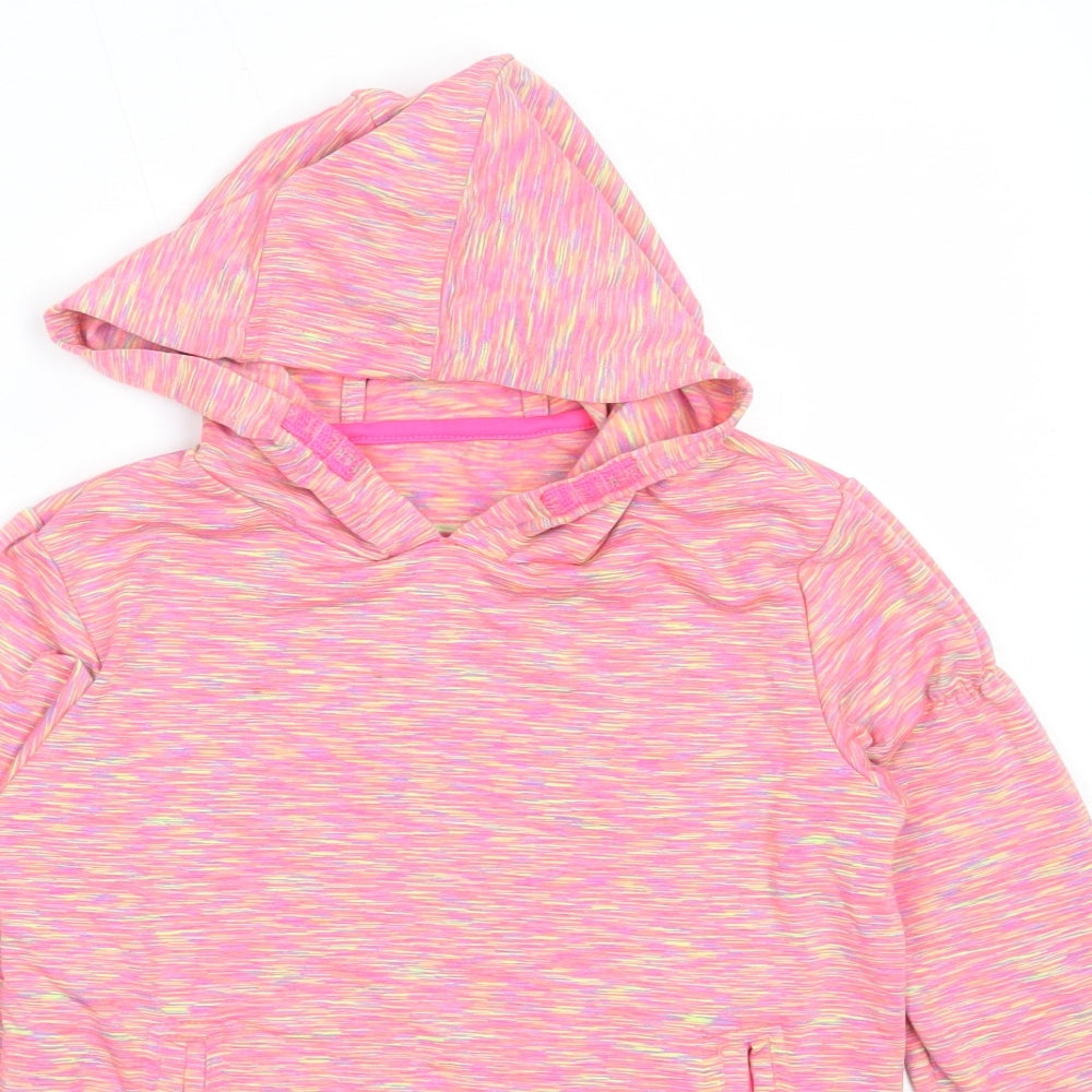 Dunnes Stores Girls Pink  Polyester Pullover Hoodie Size 7-8 Years