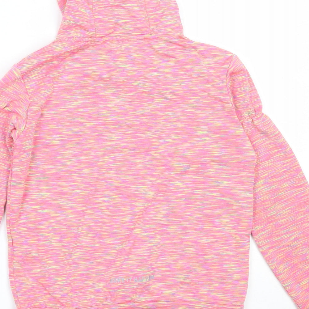Dunnes Stores Girls Pink  Polyester Pullover Hoodie Size 7-8 Years