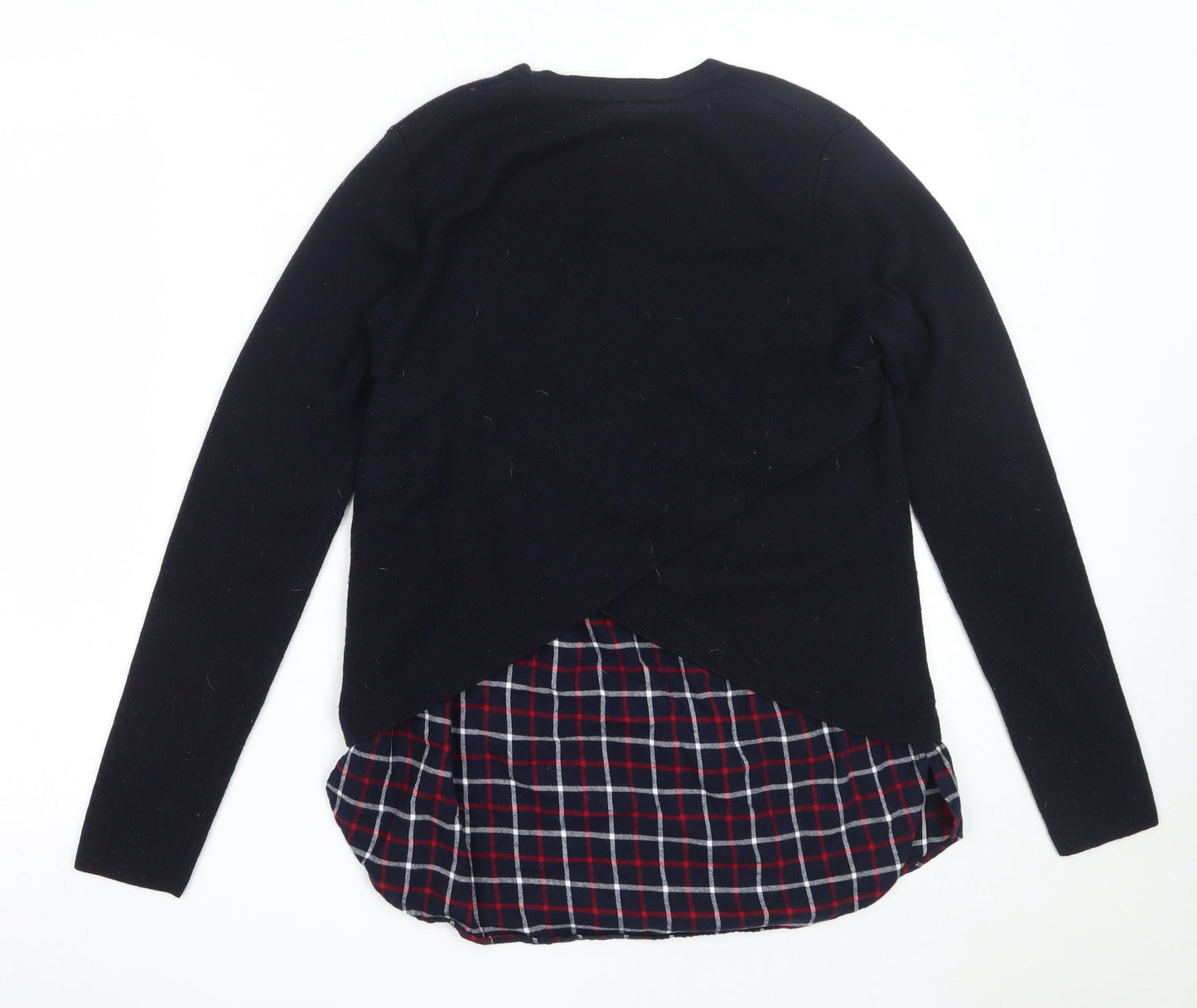 Whistles Womens Blue Round Neck  Acrylic Pullover Jumper Size 12