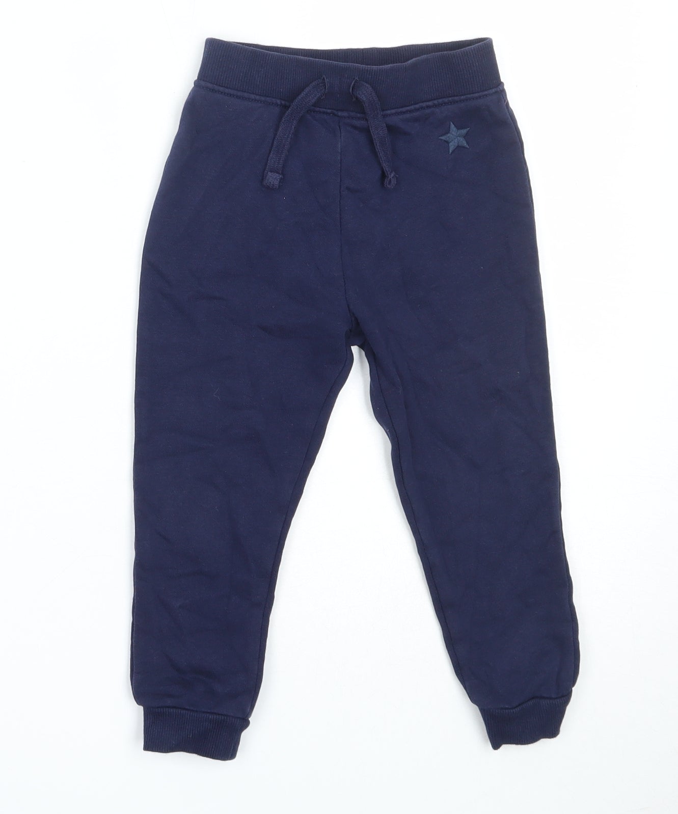 Dunnes Stores Girls Blue  Cotton Jogger Trousers Size 2-3 Years  Regular