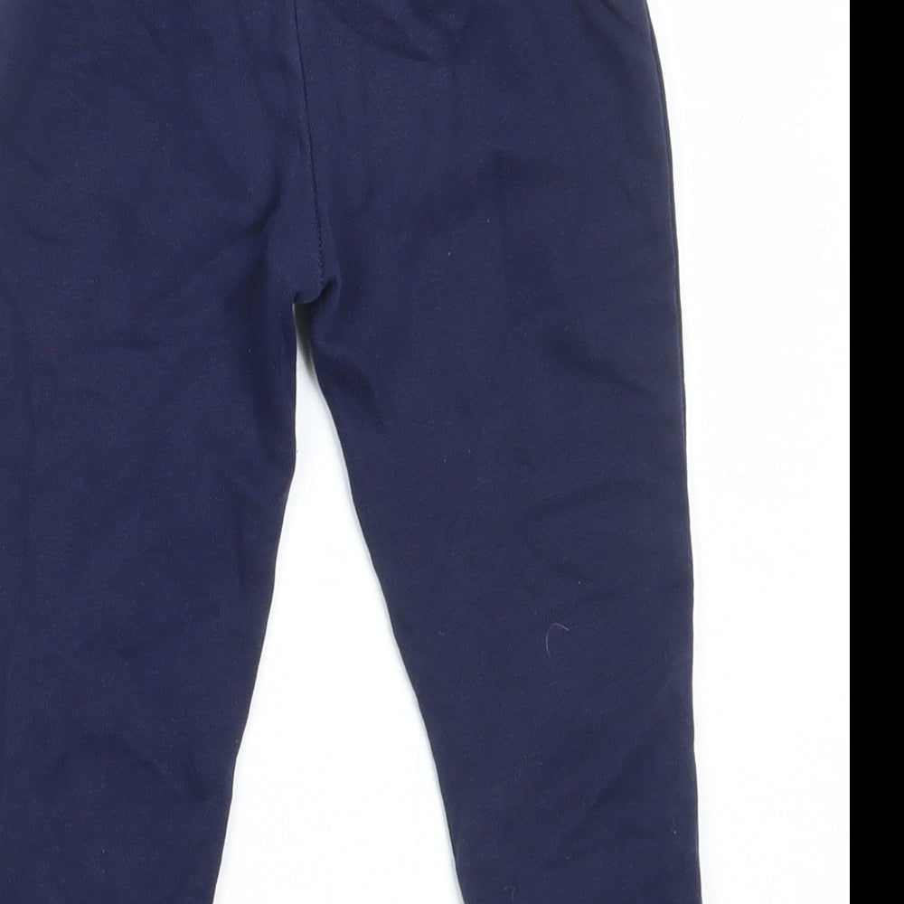 Dunnes Stores Girls Blue  Cotton Jogger Trousers Size 2-3 Years  Regular
