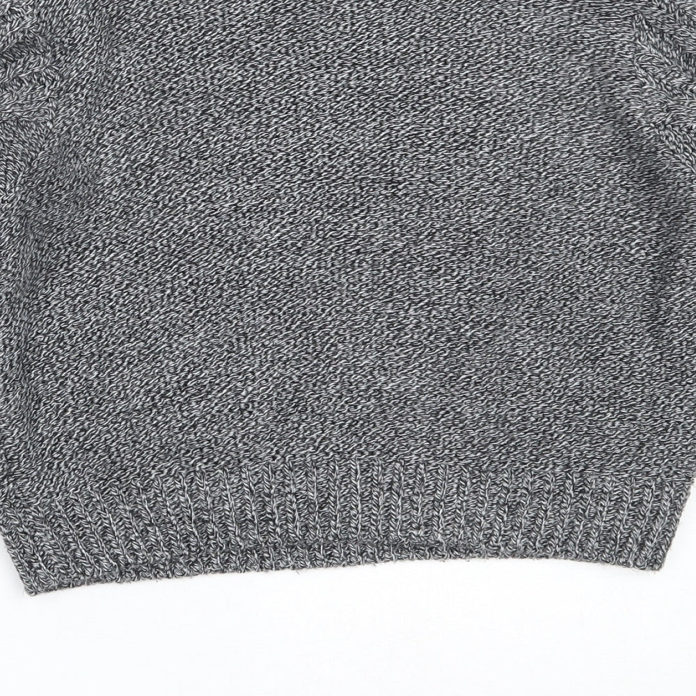 Miss Selfridge Womens Black High Neck  Acrylic Pullover Jumper Size 8