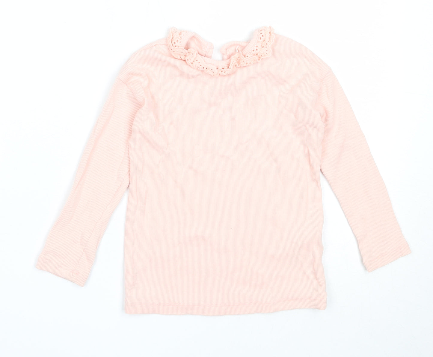 George Girls Pink  Cotton Basic T-Shirt Size 2-3 Years Round Neck