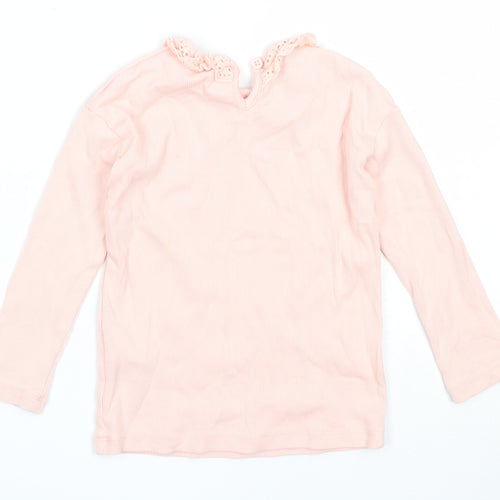 George Girls Pink  Cotton Basic T-Shirt Size 2-3 Years Round Neck