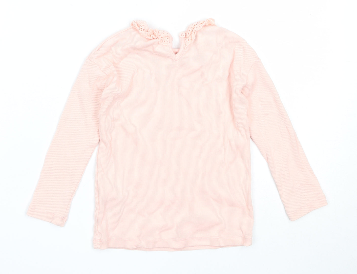George Girls Pink  Cotton Basic T-Shirt Size 2-3 Years Round Neck