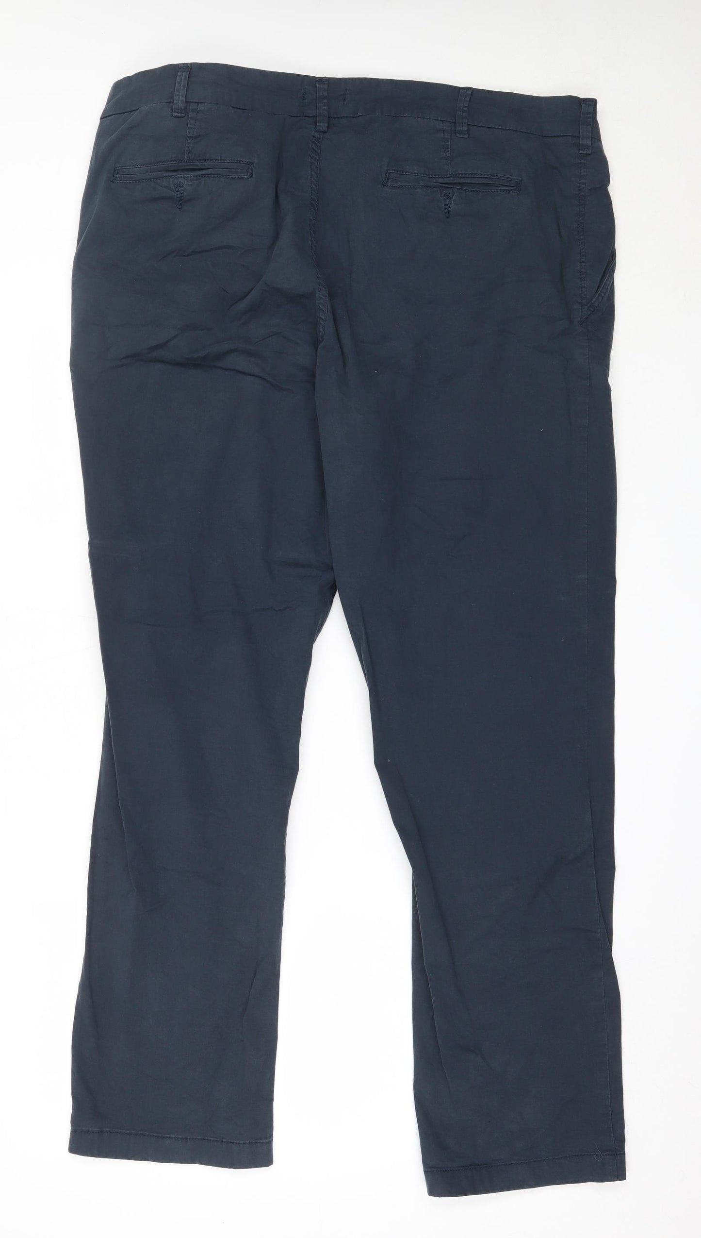 Jacamo Mens Blue  Cotton Chino Trousers Size 44 in L31 in Regular