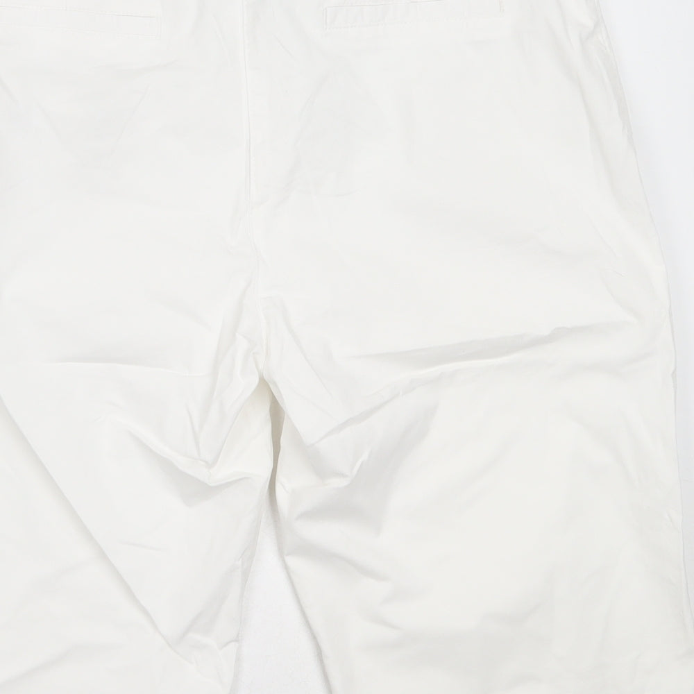 Debenhams Womens White  Cotton Bermuda Shorts Size 14  Regular
