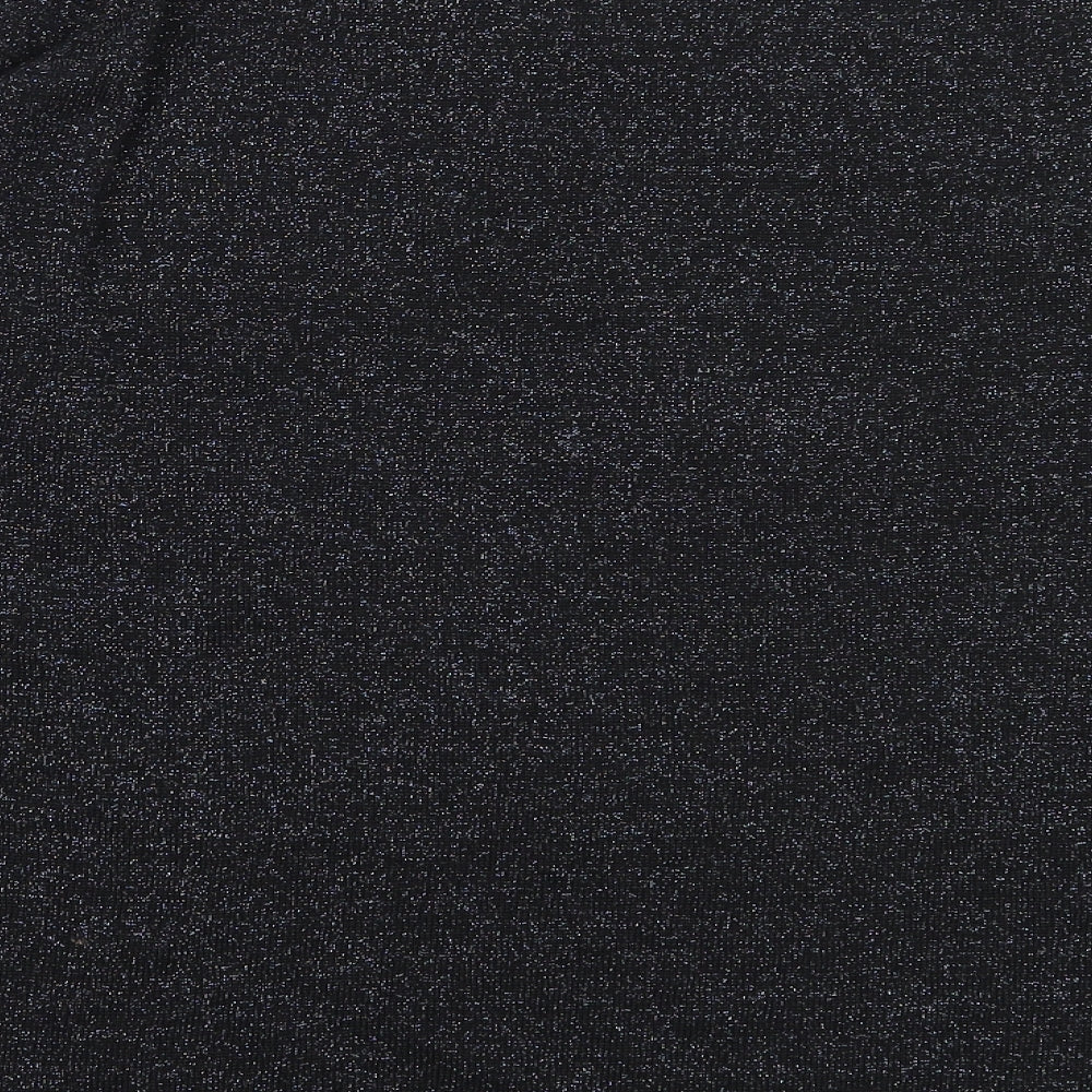 Bonmarché Womens Black Round Neck  Viscose Pullover Jumper Size L