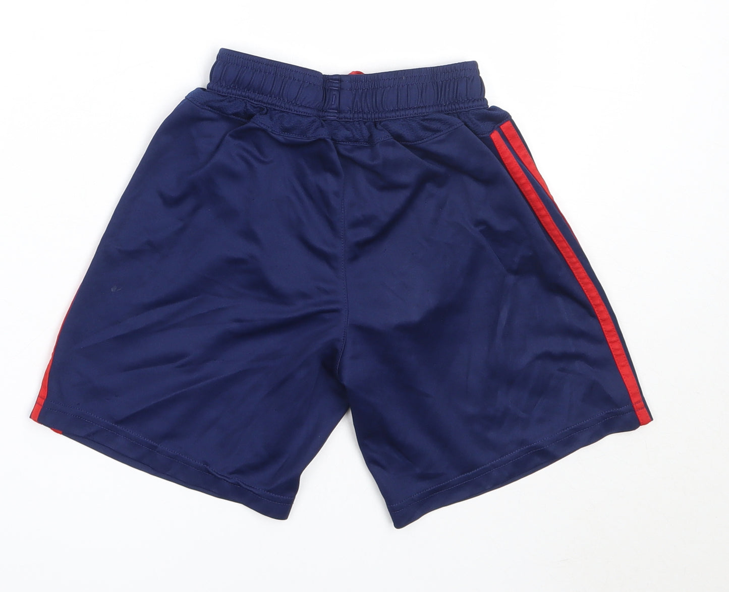adidas Boys Blue  Polyester Sweat Shorts Size 9-10 Years  Regular  - Manchester United