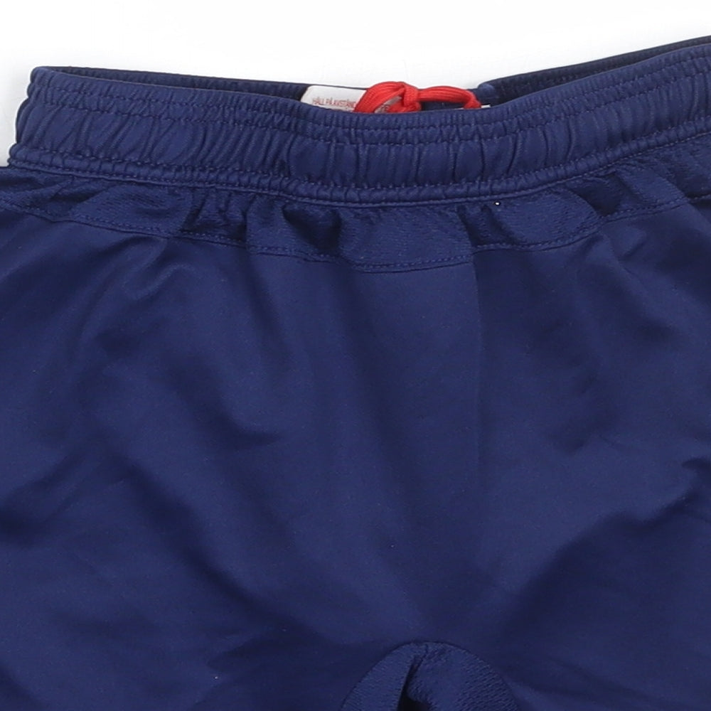 adidas Boys Blue  Polyester Sweat Shorts Size 9-10 Years  Regular  - Manchester United