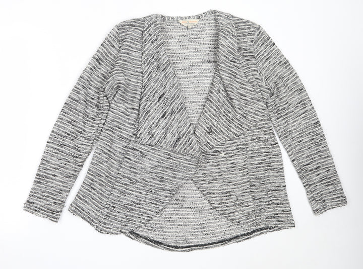 Dorothy Perkins Womens Grey Round Neck Polyester Cardigan Jumper Size 12