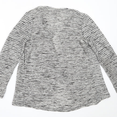 Dorothy Perkins Womens Grey Round Neck  Polyester Cardigan Jumper Size 12