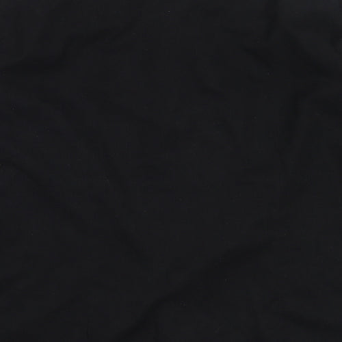 Refined Mens Black  Polyester  Button-Up Size L Collared