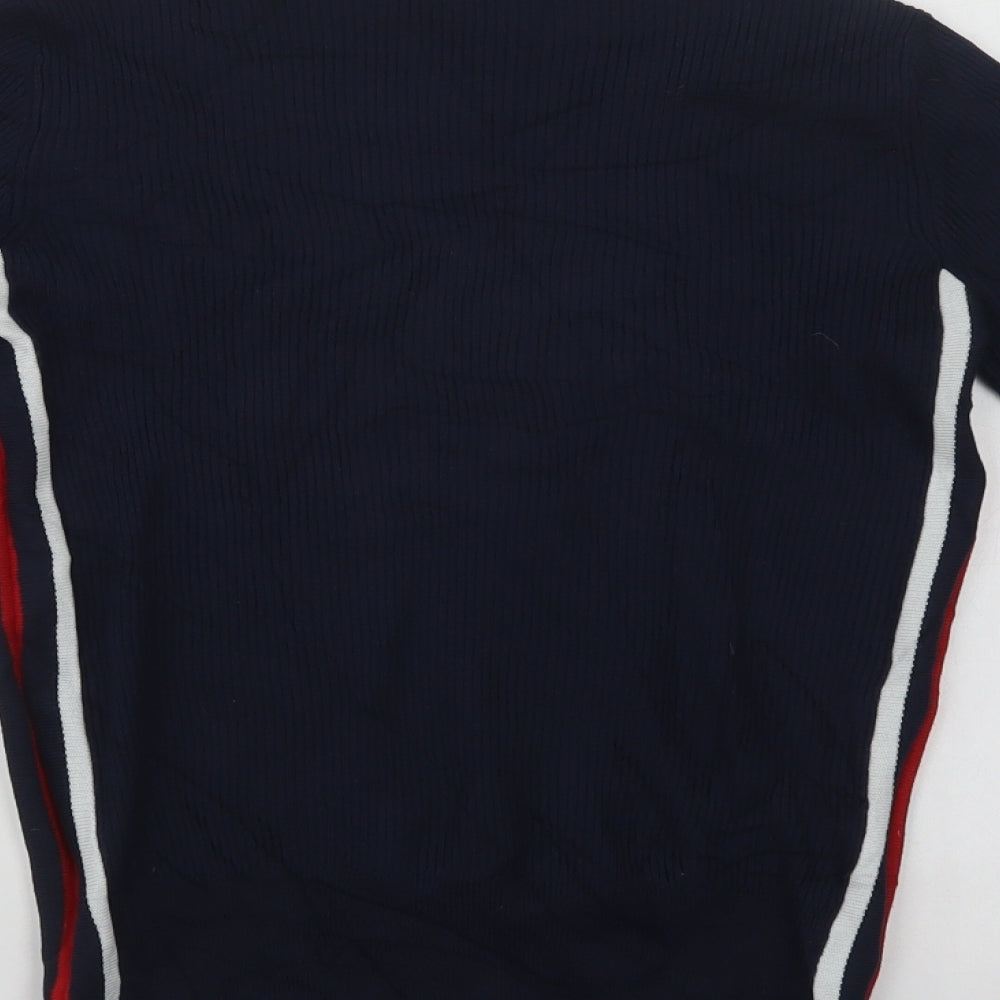 Marks and Spencer Womens Blue Crew Neck  Viscose Pullover Jumper Size 12