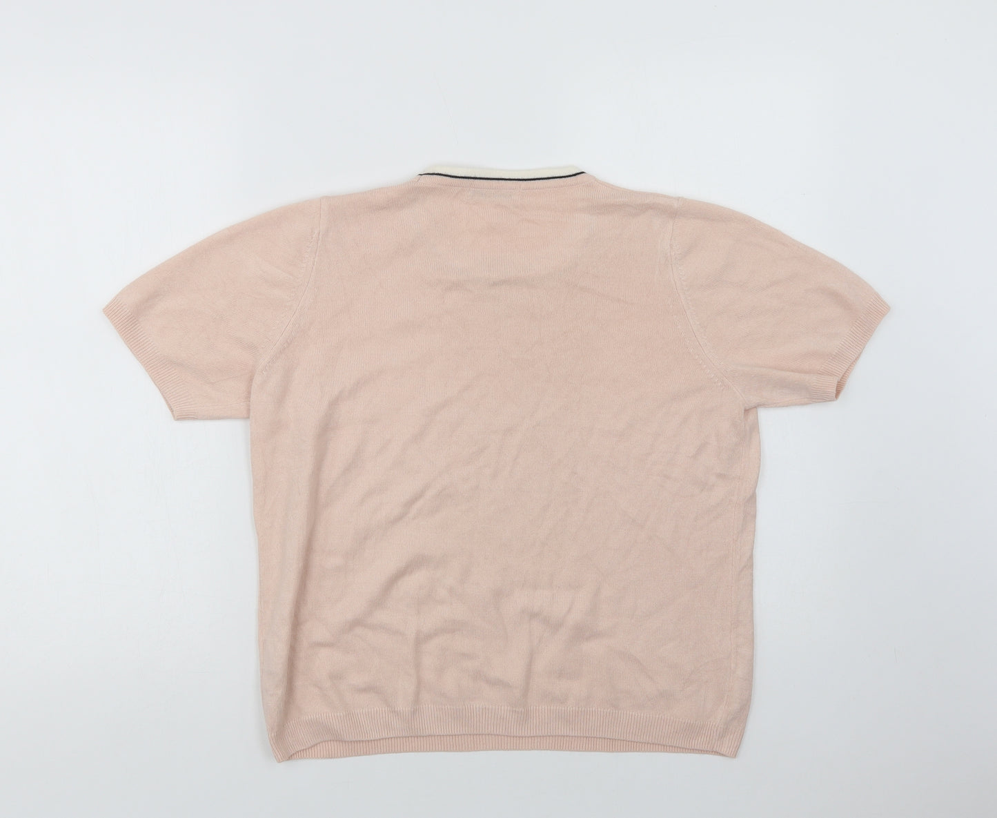 Marks and Spencer Womens Pink Crew Neck  Acrylic Pullover Jumper Size 14