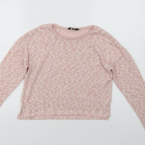New Look Girls Pink Crew Neck   Pullover Jumper Size 12-13 Years