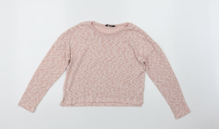 New Look Girls Pink Crew Neck Pullover Jumper Size 12-13 Years