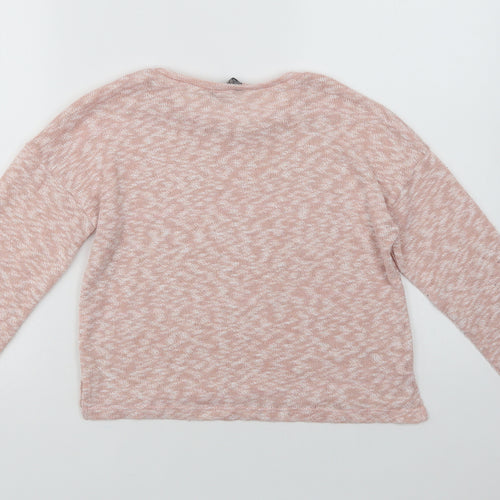 New Look Girls Pink Crew Neck   Pullover Jumper Size 12-13 Years