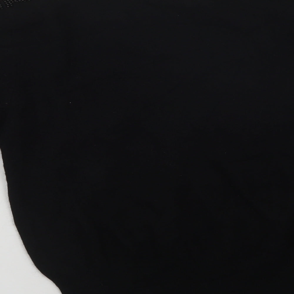 Country Casuals Womens Black Crew Neck  Wool Pullover Jumper Size S