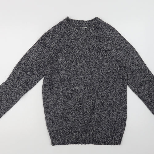 John Partridge Mens Blue Crew Neck  Wool Pullover Jumper Size M