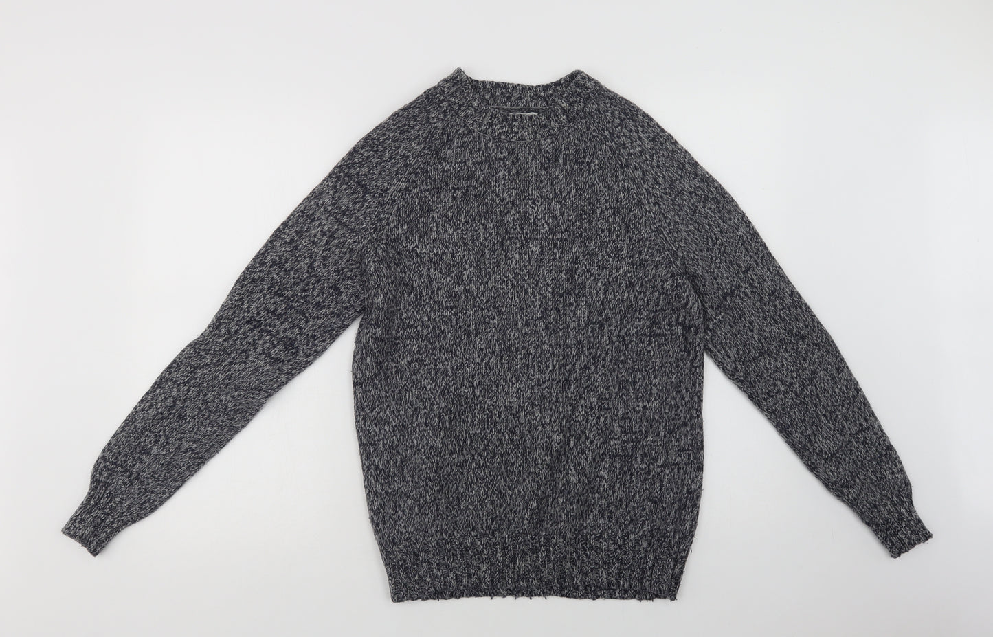 John Partridge Mens Blue Crew Neck  Wool Pullover Jumper Size M