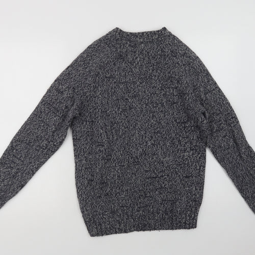 John Partridge Mens Blue Crew Neck  Wool Pullover Jumper Size M