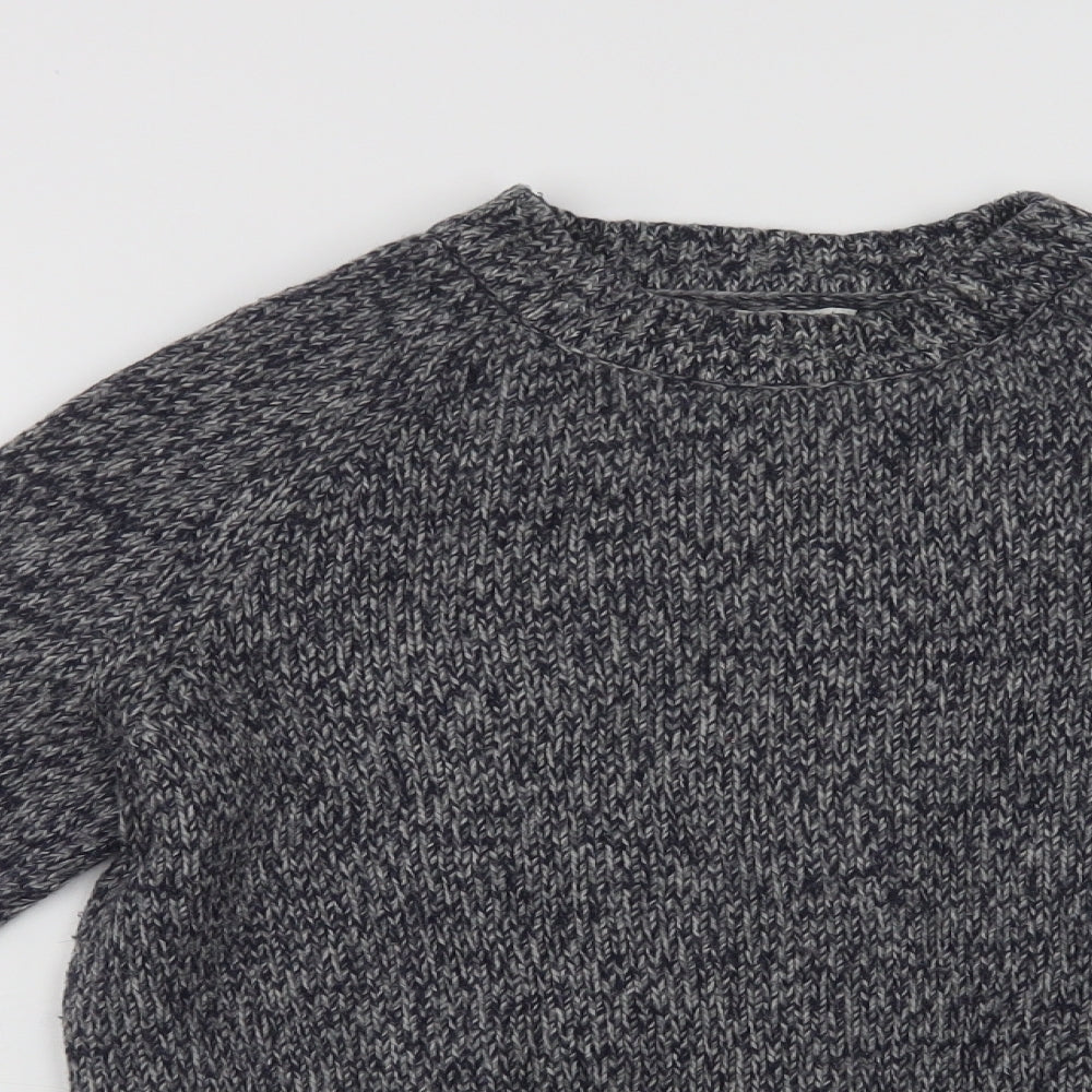 John Partridge Mens Blue Crew Neck  Wool Pullover Jumper Size M