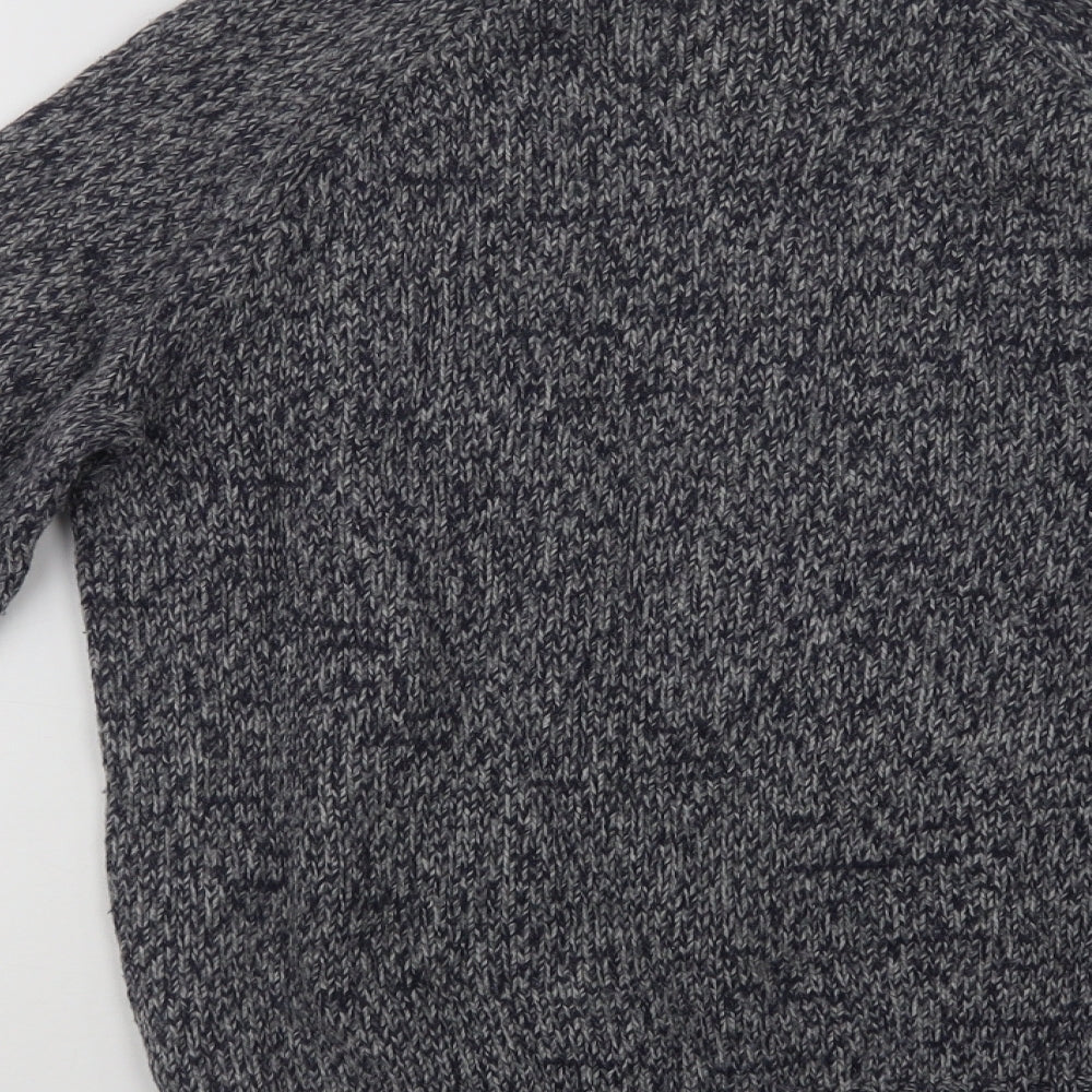 John Partridge Mens Blue Crew Neck  Wool Pullover Jumper Size M