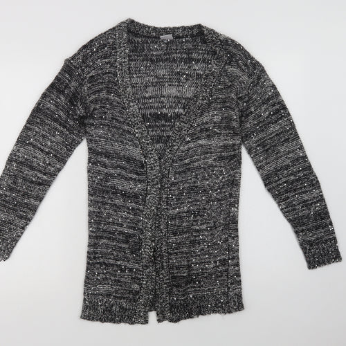 VERO MODA Womens Grey V-Neck  Acrylic Cardigan Jumper Size S