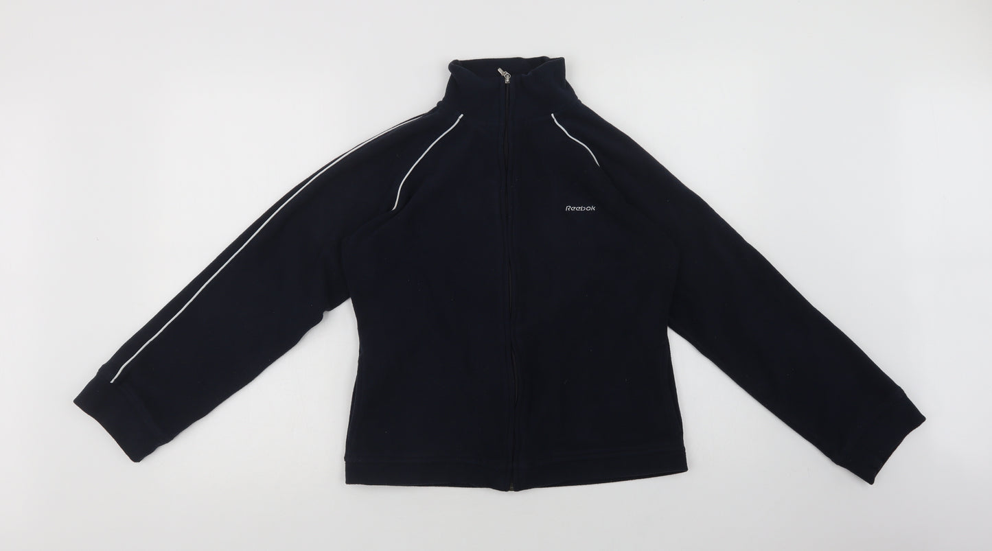 Reebok Womens Blue  Polyester Full Zip Sweatshirt Size 14  Zip