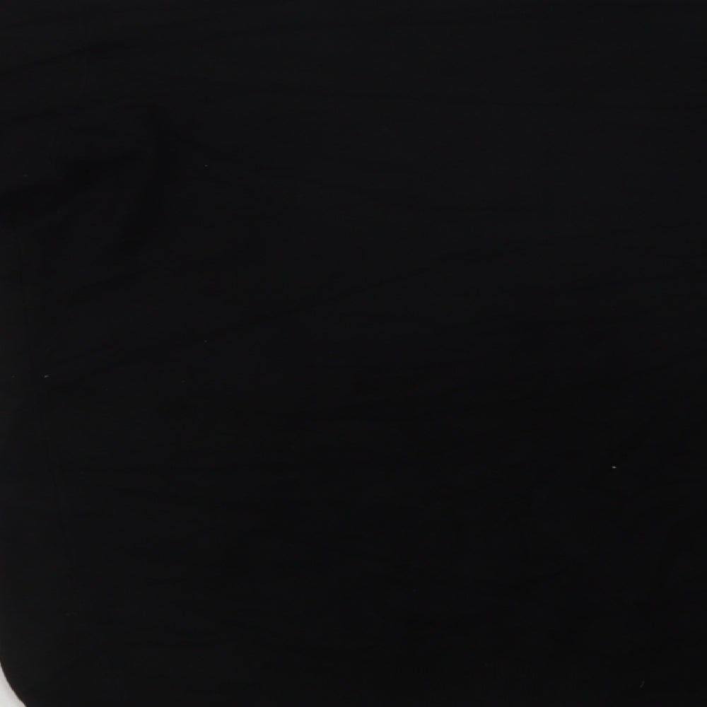 Zara Womens Black Crew Neck  Viscose Pullover Jumper Size L