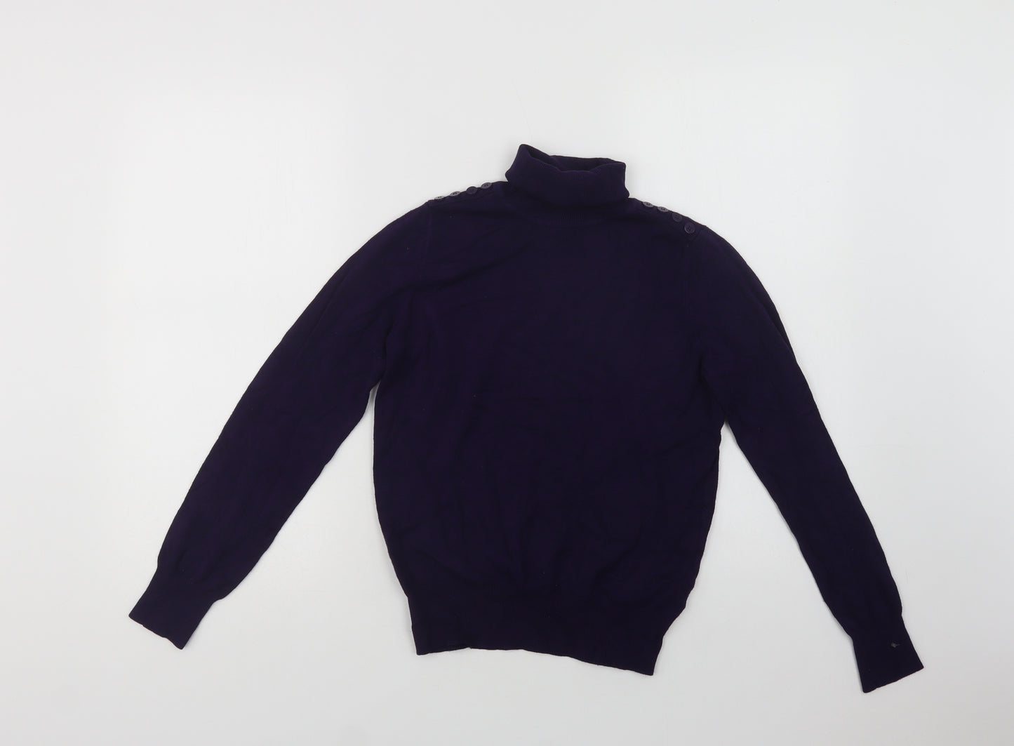 Wallis Womens Purple Roll Neck  Viscose Pullover Jumper Size 10