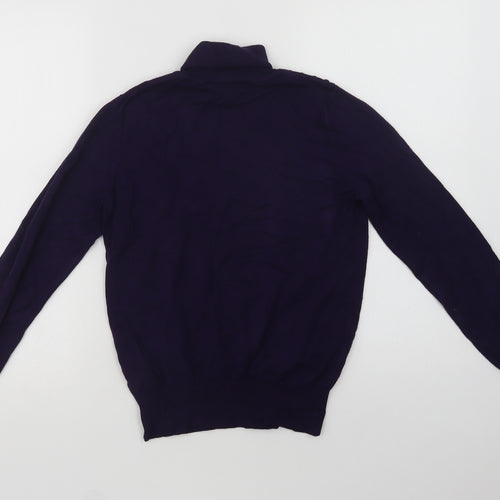 Wallis Womens Purple Roll Neck  Viscose Pullover Jumper Size 10